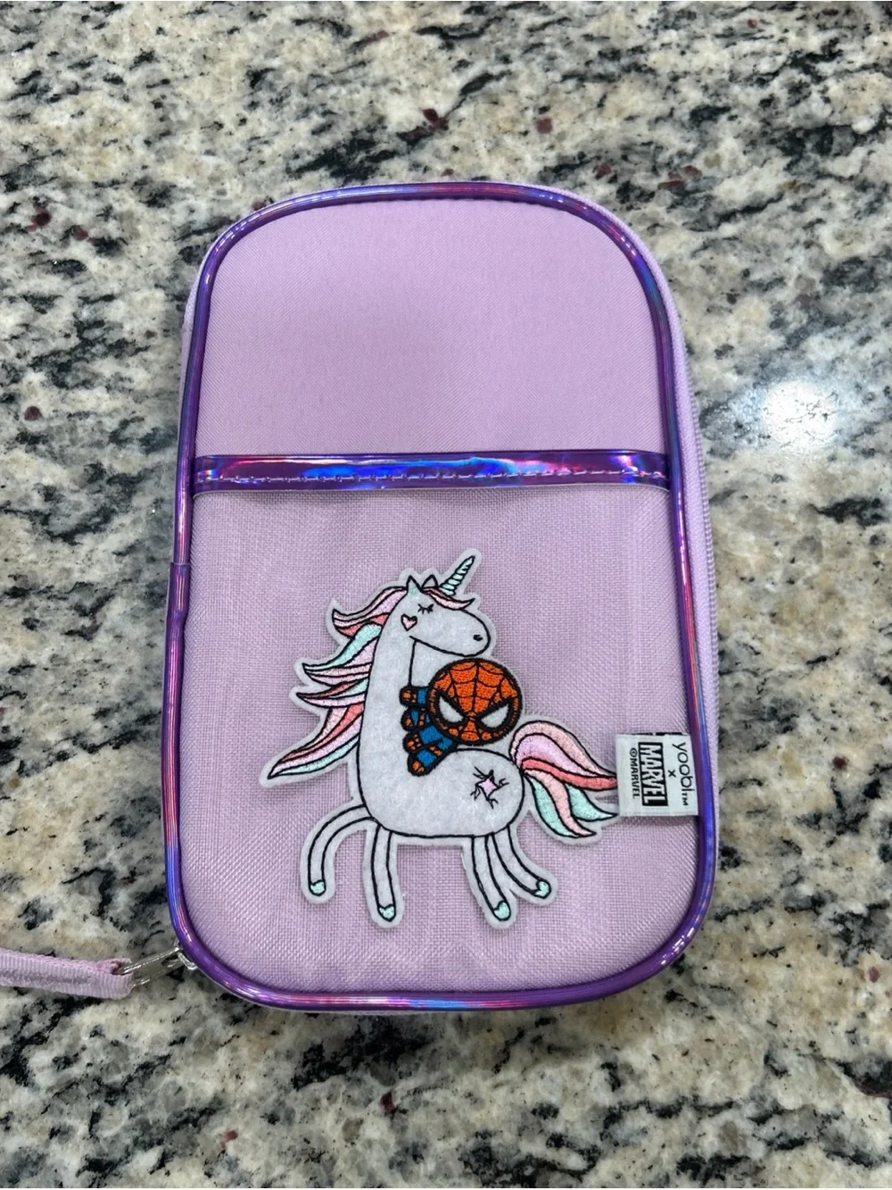 Yoobi x Marvel Spiderman on Unicorn Pencil Organizer Mesh Pocket Front 9